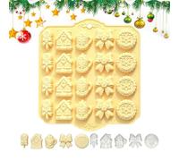 Christmas Candy Molds 20-Grid Food - Grade DIY Gingerbread Bell Tree Making