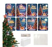 Christmas Card Money Holders - 8 pezzi Christmas Tree Decorations Cash Clips - Festive Exquisite Christmas Money Cards for Lovers, Friends, 41, Se référer au descriptif, Fare riferimento alla