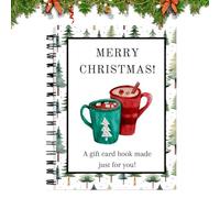 Christmas Card Organizer Book - Spiral Bound Holiday Greeting Keeper | Festive Winter Card Collection for Family, Friends, Coworkers, Teachers, Colleagues, and Party Favors
