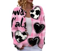 Christmas Cardigan Sweaters for Women 2025 - Funny Open Front Button Down Knit Coat with Long Sleeves for Festive Winter Wear