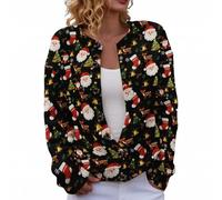 Christmas Cardigan Sweaters for Women 2025 - Funny Open Front Button Down Knit Coat with Long Sleeves for Festive Winter Wear