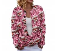 Christmas Cardigan Sweaters for Women 2025 Funny Xmas Open Front Button Down Cardigans Winter Long Sleeves Knitted Coat