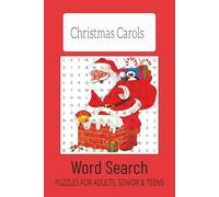 Christmas Carols Search Puzzle Book: Words Searches with Easy to Read Print about Christmas Carols,Christmas Songs, and more | 6x9 inches, 110 pages | ... Gift for Vacation, Holidays and Free Time