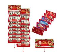 Christmas Cash Envelopes, Christmas Money Holders for Cash, Creative Money Gift Card Holder with 10 Slots, Diy Holiday Surprise Envelope (Red*A)