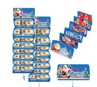 Christmas Cash Envelopes, Christmas Money Holders for Cash, Creative Money Gift Card Holder with 10 Slots, Diy Holiday Surprise Envelope (Blue*A)