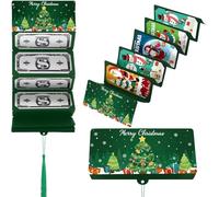 Christmas Cash Gift Envelopes, Creative Money Envelopes for Cash, Gift Card Book Christmas for Family & Friends (3PCS Green)