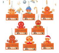 Christmas Cash Holders - 8X Wooden Christmas Cards Money Holder | 8.9x7.9cm Hangable Decoration | Decorative Accessories For Chrisstmas Tree, Funny Money Holder Ornaments