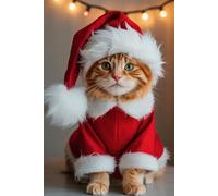 Christmas Cat Notebook: Cute Santa Kitty Holiday Journal: A festive and adorable notebook featuring a Santa-dressed cat - perfect for holiday writing, journaling, planning, and gift giving.