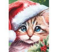 Christmas Cat Sketchbook - Cozy Holiday Art Notebook for Cat Lovers: 8.5 x 11 Inch Dot Grid Notebook with 200 Pages for Drawing, Journaling, and Festive Creativity