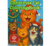 Christmas Cats Coloring Book