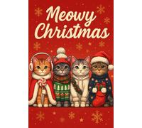 Christmas Cats Notebook - Festive Red & Gold Edition: Liniertes Winterjournal mit Katzenmotiv | 110 Seiten | 6 x 9 Zoll | Weihnachtliches Notizbuch für Schreiben, Listen & Ideen