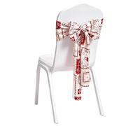 Christmas Chair Bows Sashes | Long Washable Flexible Chair Sashes | Red Bow