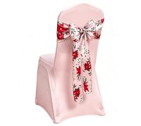 Christmas Chair Bows Sashes | Long Washable Flexible Chair Sashes | Red Bow