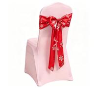 Christmas Chair Bows Sashes | Long Washable Flexible Chair Sashes | Red Bow