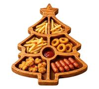 Christmas Charcuterie Board Divided Wooden Santa Gingerbread Serving Tray | Festive Appetizer Platter For Cheese Meat Crackers Fruit Snacks And Holiday Party Table Serving