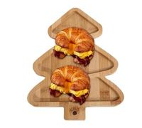 Christmas Charcuterie Board - Wooden Serving Tray, Holiday Appetizer Platter, Food Display for Bread, Sushi, Cookie, Fruit, Cheese, Dinner Table, Kitchen, Party, Home Entertaining | Elegant with