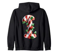 Christmas Cheer Candy Cane Lettera I Felpa con Cappuccio
