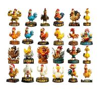 Christmas Chick Countdown Calendar - Acrylic 26 x 18 cm 2D Hanging Ornaments, 24 pezzi, Festive Decorative Holiday Box | Family Indoor Seasonal Christmas Countdown Activity Kids Fun Decoration