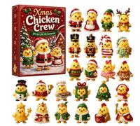 Christmas Chicken Advent Countdown - 24 Day Countdown - Hanging Ornaments
