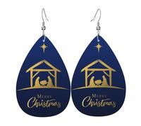 Christmas Christianty Nativity Scene Orecchini In Pelle Stampato Orecchini Divertenti Accessori Per Carnevale Festa Della Mamma Donne
