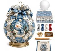 Christmas Classics Patchwork Ornament DIY Kit, Fabric Ornament Craft Kit，#B | Handmade Xmas Decor Making Supplies,Hanging Ornaments Making Kits for Home Decor and Seasonal Gifts