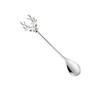Christmas Coffee Spoons - Stainless Steel Cartoon Elk Antler Scoop | Reindeer Stirring Spoon Dessert for Coffee Tea Ice Cream Jam Cake Mixing Dining Home Office Restauran