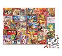 Christmas Collage Art Jigsaw Puzzle 1000 Pezzi Per Adulti, Gioco Diabilità Impossibile Gioco Intellettivo Familiare Regali Di Festa 38x26cm/1000pcs