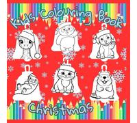 Christmas coloring book: Cute Christmas Animals in Santa Hats Coloring Book for Kids Ages 3-6 | Kids holiday animal coloring