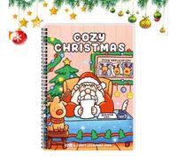 Christmas Coloring Book, Guided Early Learning Activity, Santa Drawing and Holiday Coloring Book for Kids, Students, and Beginners, Ideal for Crayons, Colored Pencils, Airplane Travel, Classroom