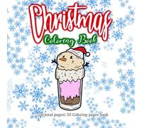 Christmas Coloring book: Santa, stockings, holiday cheer (2) 50 one sided pages to color