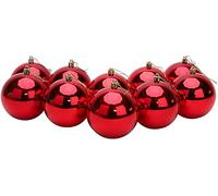 Christmas Concepts® 10 palline extra large da 100 mm - Palline per albero di Natale (rosso)