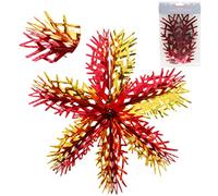 Christmas Concepts® 16" (1,3 Piedi) Decorazione da Appendere con Fiocco di Neve Grande in Lamina 3D - Decorazione Natalizia (rosso e oro)