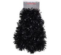 Christmas Concepts® 3m / 9.8ft Orpello di Natale grosso/fine - Decorazioni natalizie - Tinsel di alta qualità (Argento nero)