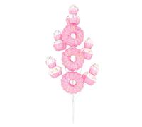 Christmas Concepts® 40 cm (16") Cupcake & Donut Candy Theme Glittery Christmas Tree Pick - Ghirlanda/Corona/Composizioni floreali fai da te - Ornamenti a stelo natalizio (rosa)