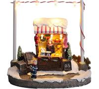 Christmas Concepts® 5 "/ 13cm LED illumina la scena del mercatino di Natale (Bancarella di giocattoli)