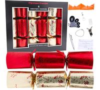 Christmas Concepts® 6 Large Deluxe Festive Pattern Christmas Crackers - Cappelli, Motti e novità Regalo Inclusi - 2 Disegni Disponibili