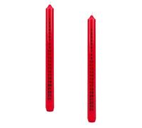 Christmas Concepts® Confezione da 2 - Candela dell'Avvento di Natale da 25 cm - Conto alla rovescia tradizionale per il Natale (rosso)