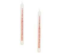 Christmas Concepts® Confezione da 2 - Candela dell'Avvento di Natale da 25 cm - Conto alla rovescia tradizionale per il Natale (avorio)