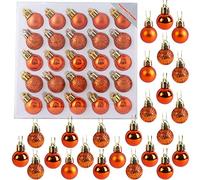 Christmas Concepts® Confezione da 25-25mm Mini Baubles per albero di Natale - Baubles decorati lucidi, opachi e glitterati (rame)