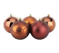 Christmas Concepts® Confezione da 5 extra large 100mm di cioccolato decorato con palline natalizie