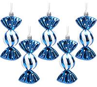 Christmas Concepts® Confezione da 5 - Palline grandi a forma di dolce da 110 mm - Decorate con brillantini e glitter - Palline di Natale