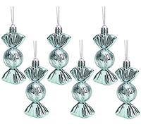 Christmas Concepts® Confezione da 6 - Palline a forma di dolce da 90 mm - Decorate con brillantini e glitter - Decorazioni per l'albero di Natale (Mint Green)