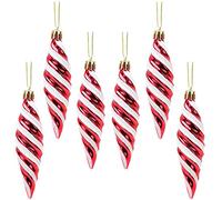 Christmas Concepts® Confezione da 6 - Palline grandi a forma di spirale da 110 mm - Decorate con brillantini e glitter - Decorazioni per l'albero di Natale
