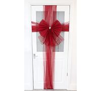 Christmas Concepts® Fiocco per Porta Decorativo Fai da Te con Decorazione a Strass - Matrimonio/Feste/Natale (Vino)