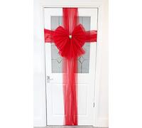 Christmas Concepts® Fiocco per Porta Decorativo Fai da Te con Decorazione a Strass - Matrimonio/Feste/Natale (Rosso)