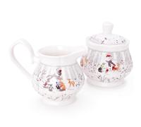 Christmas Concepts® Gamma di stoviglie in Ceramica Deluxe Snowman & Friends: Set con brocca per Il Latte e zuccheriera con Confezione Regalo Decorativa Abbinata