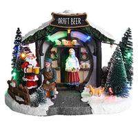 Christmas Concepts® LED illumina la scena del villaggio di Natale - 8 "/ 20cm (Negozio di birra alla spina)