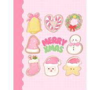 Christmas Cookie Composition Notebook: Pink Pastel Line Journal | Cute Watercolor Holiday Cookies Design | 110 College Ruled Pages | 7.5 x 9.25 Inches