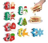 Christmas Cookie Cutter Set, 8-Piece Stainless Steel Baking Molds, Snowflake Tree Gingerbread Deer Santa Claus Pastry Cutters For Holiday Cookie Cake Baking, Party And Festive Dessert Decoration