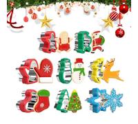 Christmas Cookie Cutter - Stainless Steel Baking Mold Set, Classic Holiday Shape Collection, Nonstick Food Grade Design, Reusable Pastry Dough Cutter | Perfect for Gingerbread Sugar Biscuits F